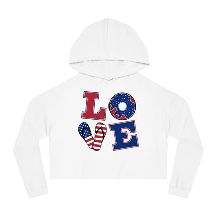 Love Women’s Cropped Hooded Sweatshirt - NGOWE STORE