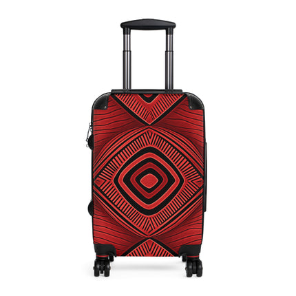 Red Diamond Pattern Suitcases - NGOWE STORE