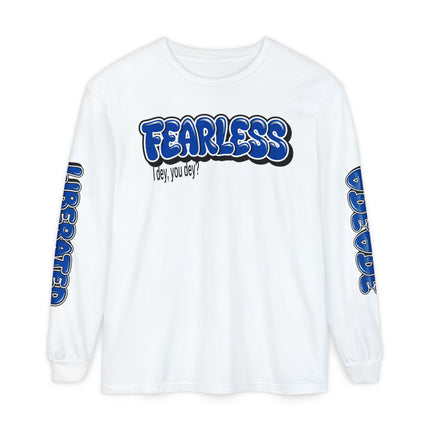 FEARLESS “AdeAde No Excuses” Long Sleeve T-Shirt | NGOWE Fearless Collection – Unisex Motivation Garment-dyed - NGOWE STORE