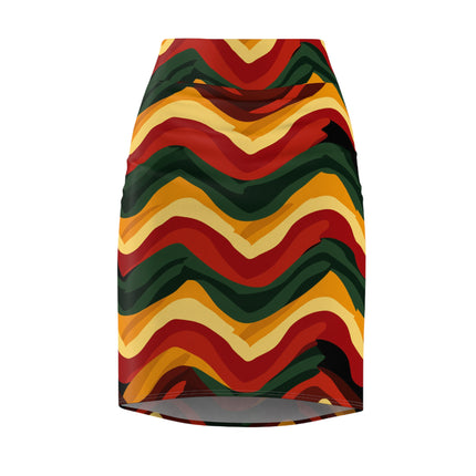 Waves Women's Pencil Skirt (AOP) - NGOWE STORE