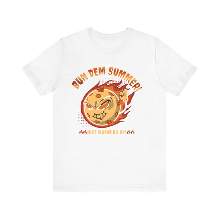 Unisex Summer Vibe Tee - 'Bun Dem Summer!' Graphic Shirt, Casual Wear, Gift for Friends, Summer Party Outfit, Beachwear - NGOWE STORE