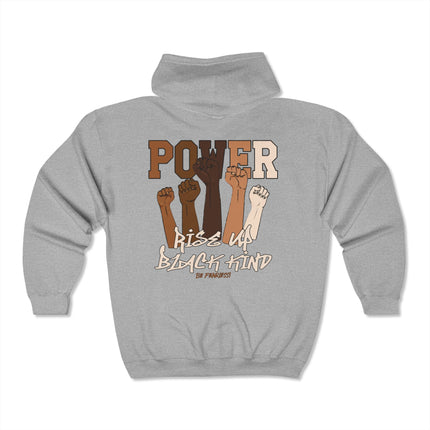 Black Pride Unisex Heavy Blend™ Full Zip Hooded Sweatshirt - NGOWE STORE