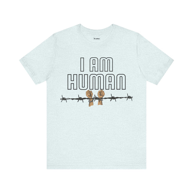 I AM HUMAN Unisex Jersey Tee - Empowerment & Humanity Message, Everyday Wear - NGOWE STORE