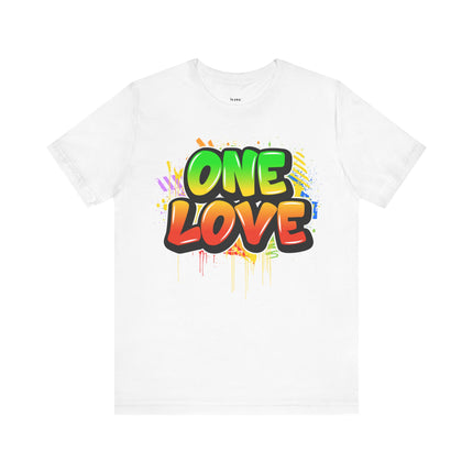 One Love Graffiti T-shirt - Unisex Jersey Short Sleeve Tee - NGOWE STORE