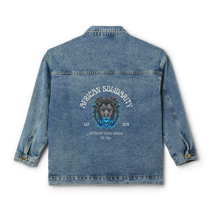African Solidarity Women's Denim Jacket - NGOWE STORE