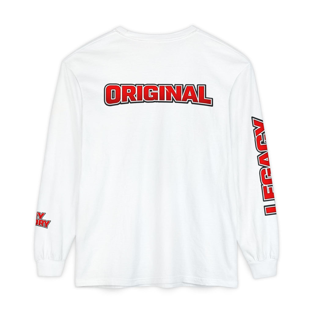 AdeAde “I Deh, You Deh?” — Original • My Story • Legacy Edition Unisex Garment-dyed Long Sleeve T-Shirt - NGOWE STORE