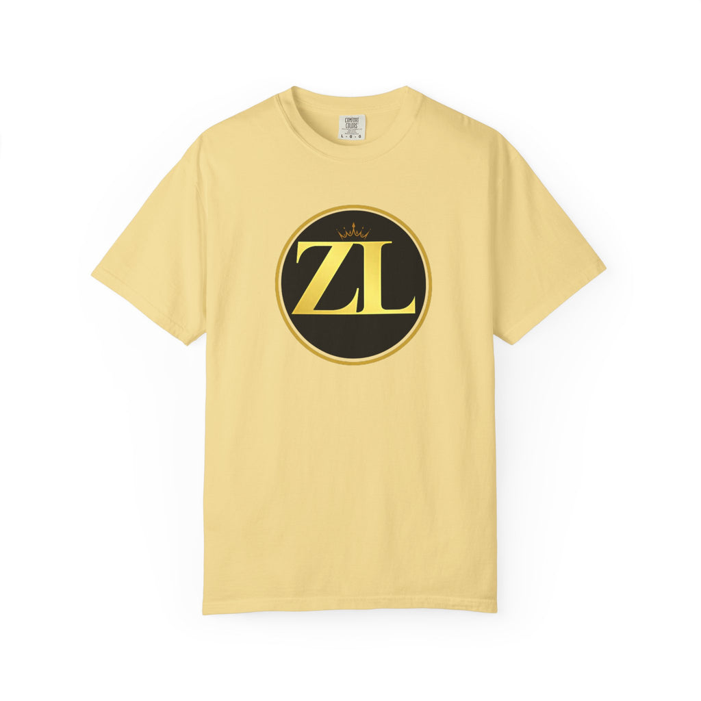 Unisex Garment-Dyed T-Shirt with Retro ZL Logo, Casual Streetwear Tee, Gift for Music Lovers, Trendy Graphic Shirt, Perfect for [...] - NGOWE STORE