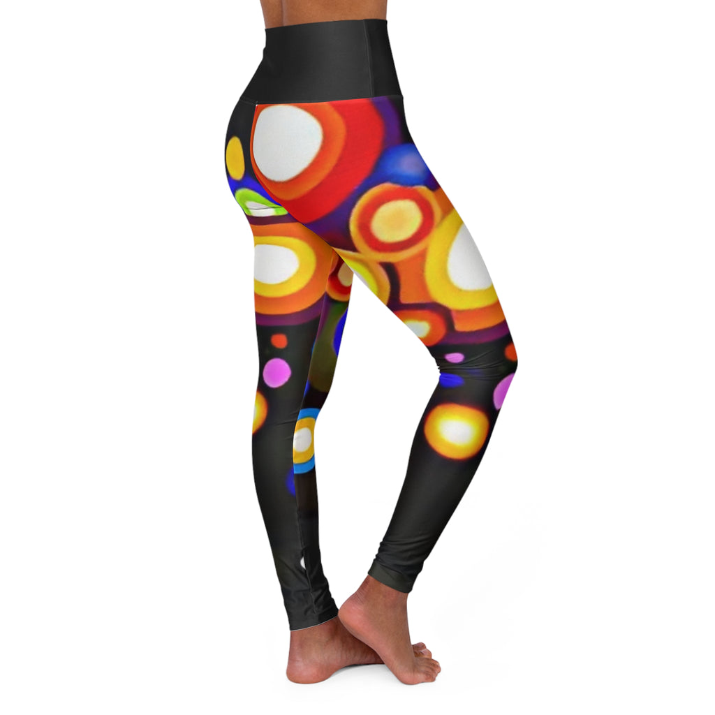 High Waisted Yoga Leggings (AOP) - NGOWE STORE