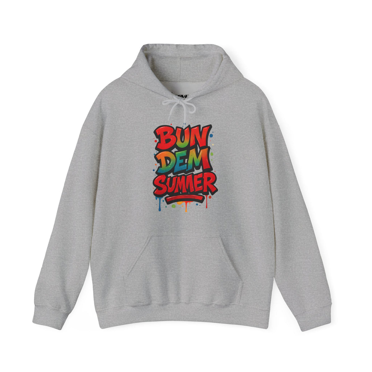 Bun Dem Summer Vibrant Summer Hoodie, Unisex Sweatshirt, Graffiti Style Apparel, Beach Theme Gift, Casual Summer Wear, Festival Clothing - NGOWE STORE