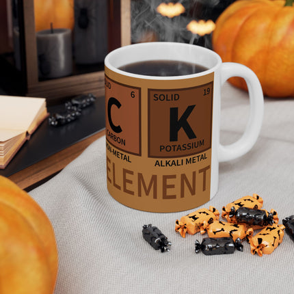 Black The Prime Element Ceramic Mug, (11oz, 15oz)