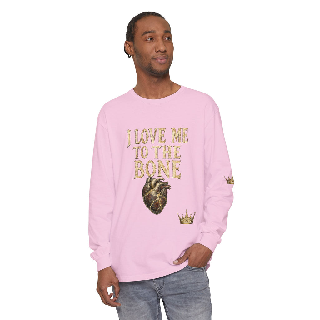 I Love Myself - Unisex Garment-dyed Long Sleeve T-Shirt - NGOWE STORE