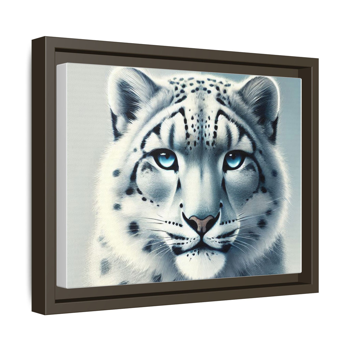 Snow Leopard Matte Canvas, Framed (Multi-color) - NGOWE STORE