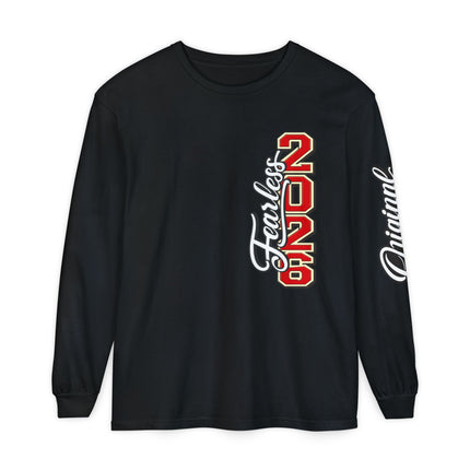 ORIGINAL FIRE™ 2026 — Fearless Long Sleeve. Unisex Garment-dyed Long Sleeve T-Shirt