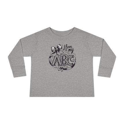 I Love My ABC Toddler Long Sleeve Tee - NGOWE STORE