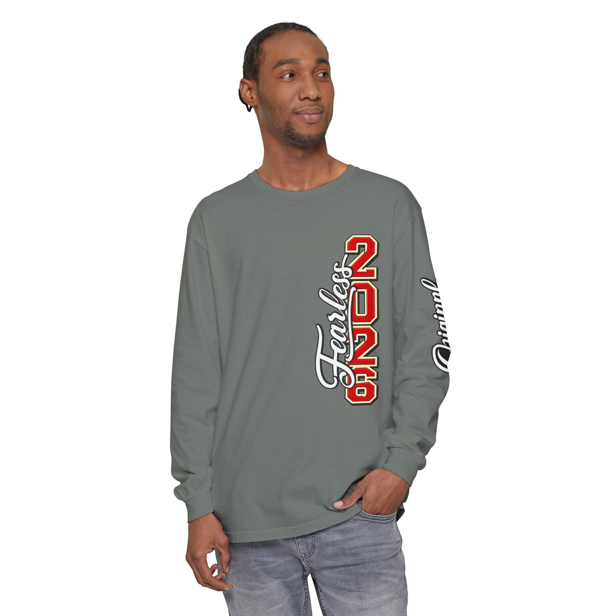 ORIGINAL FIRE™ 2026 — Fearless Long Sleeve. Unisex Garment-dyed Long Sleeve T-Shirt - NGOWE STORE