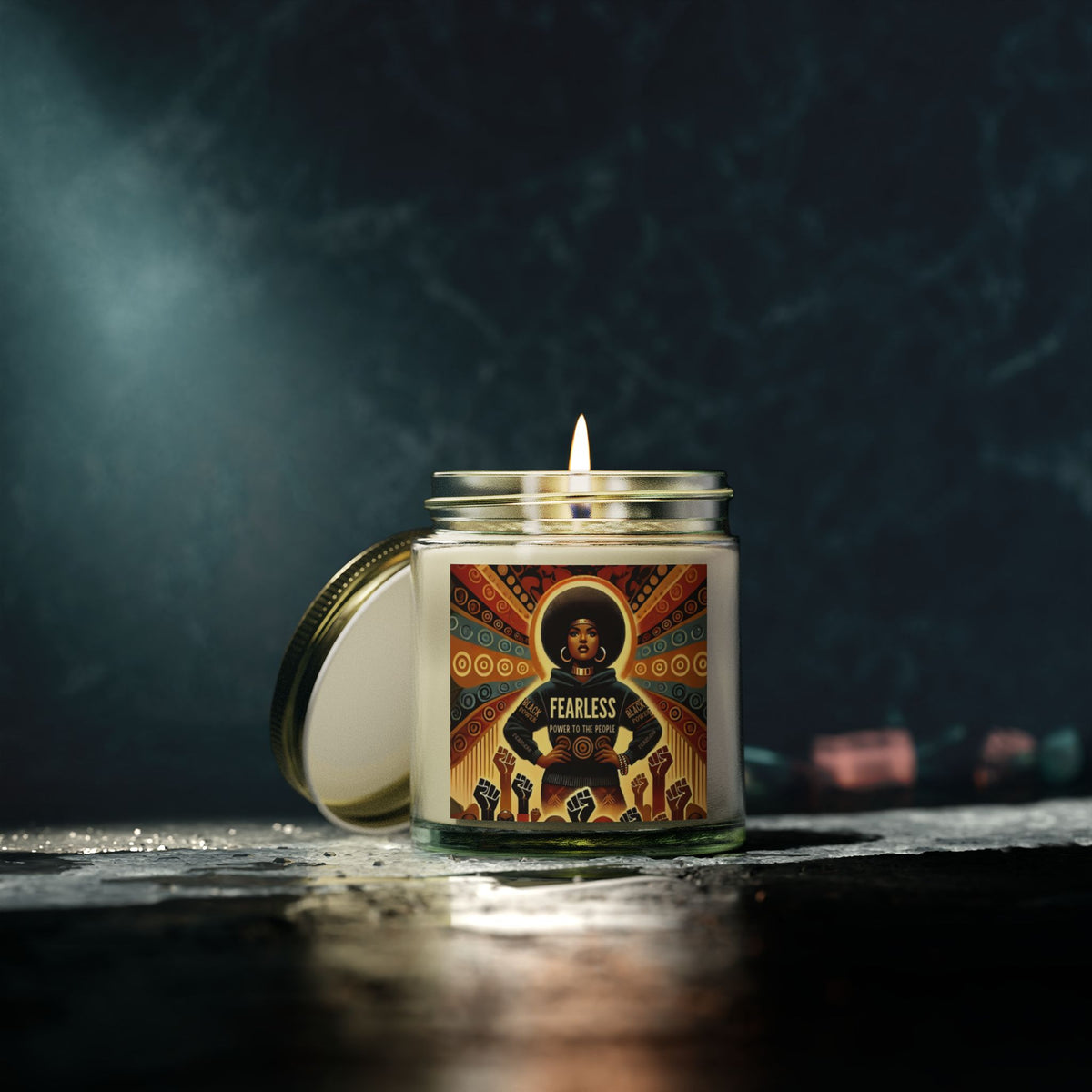Power To The People Scented Candles, Coconut Apricot Wax (4oz, 9oz) - NGOWE STORE