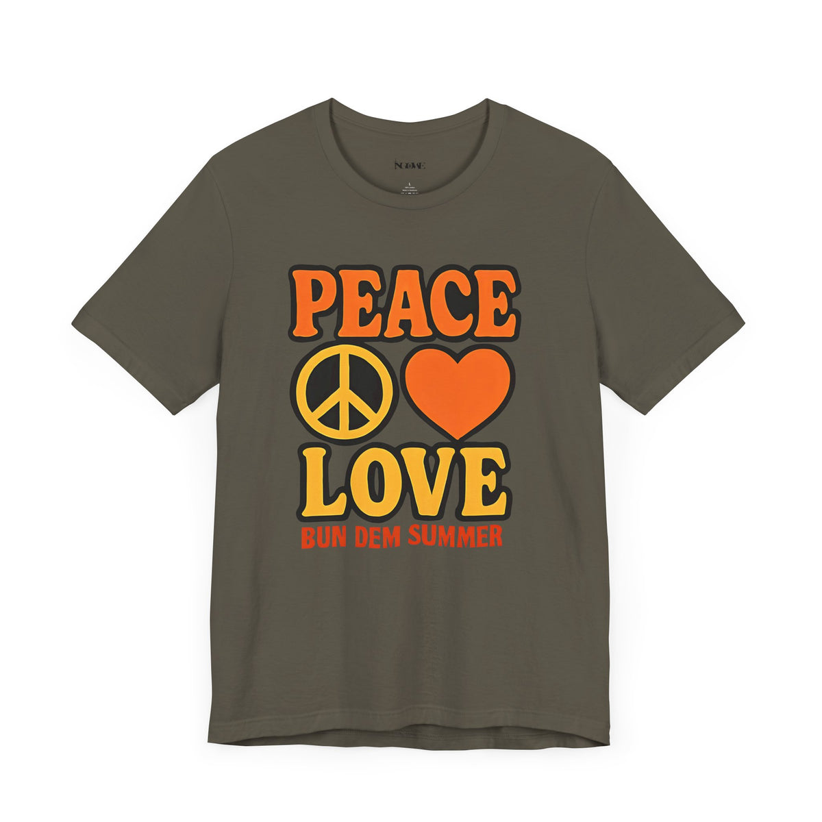 Peace & Love Summer Vibes Unisex Tee, Perfect for Festivals, Casual Outfits, Gifts, Music Events, and Spreading Positivity - NGOWE STORE