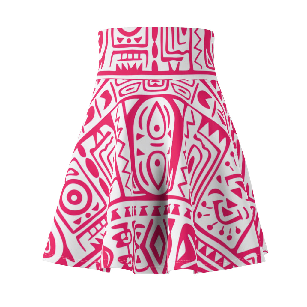 African Print Women's Skater Skirt (AOP) - NGOWE STORE