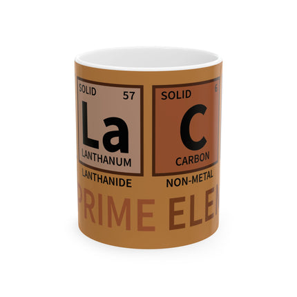 Black The Prime Element Ceramic Mug, (11oz, 15oz)