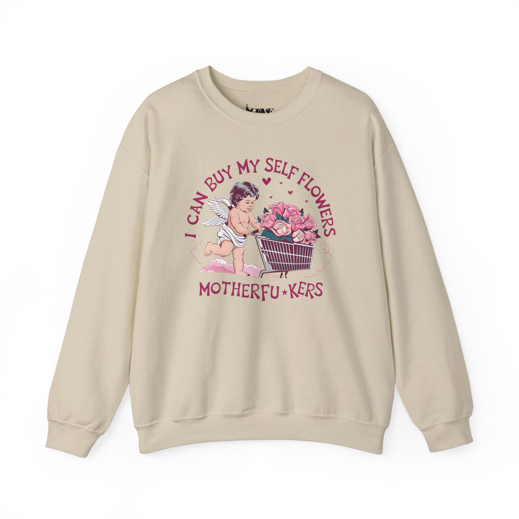 Women Can Buy Our Own Flowers Unisex Heavy Blend™ Crewneck Sweatshirt - NGOWE STORE