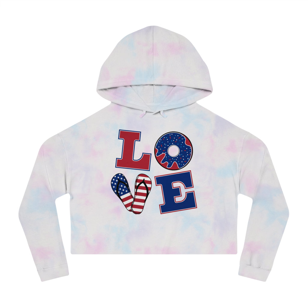 Love Women’s Cropped Hooded Sweatshirt - NGOWE STORE