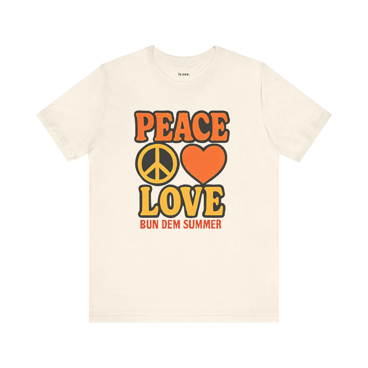 Peace & Love Summer Vibes Unisex Tee, Perfect for Festivals, Casual Outfits, Gifts, Music Events, and Spreading Positivity - NGOWE STORE