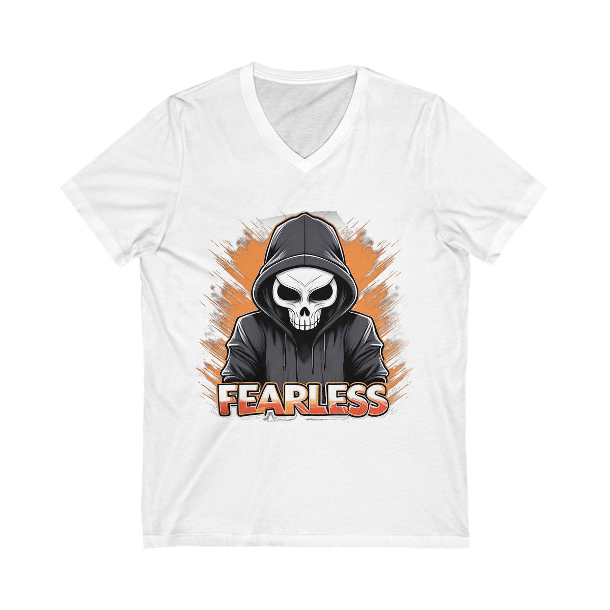 Skeleton But Still Fearless Unisex Jersey Short Sleeve V-Neck Tee - NGOWE STORE