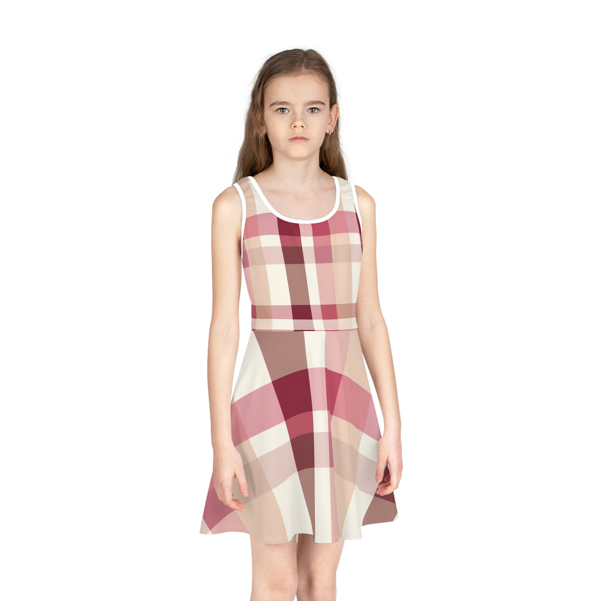 Box Design Girls' Sleeveless Sundress (AOP) - NGOWE STORE