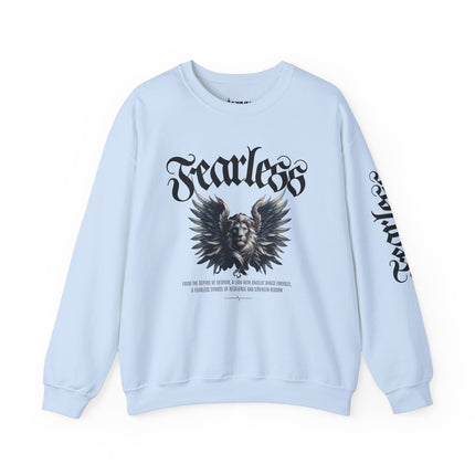 Fearless Lion Angel Unisex Heavy Blend™ Crewneck Sweatshirt