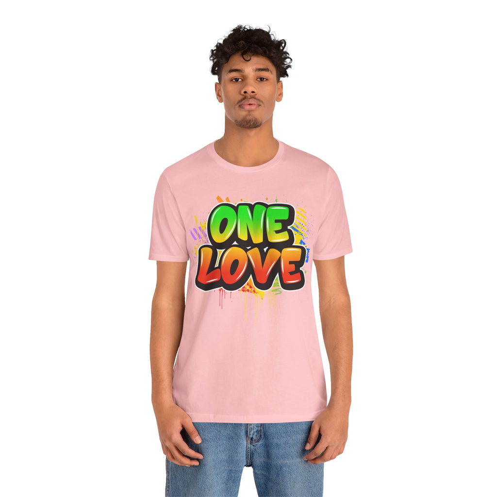 One Love Graffiti T-shirt - Unisex Jersey Short Sleeve Tee - NGOWE STORE