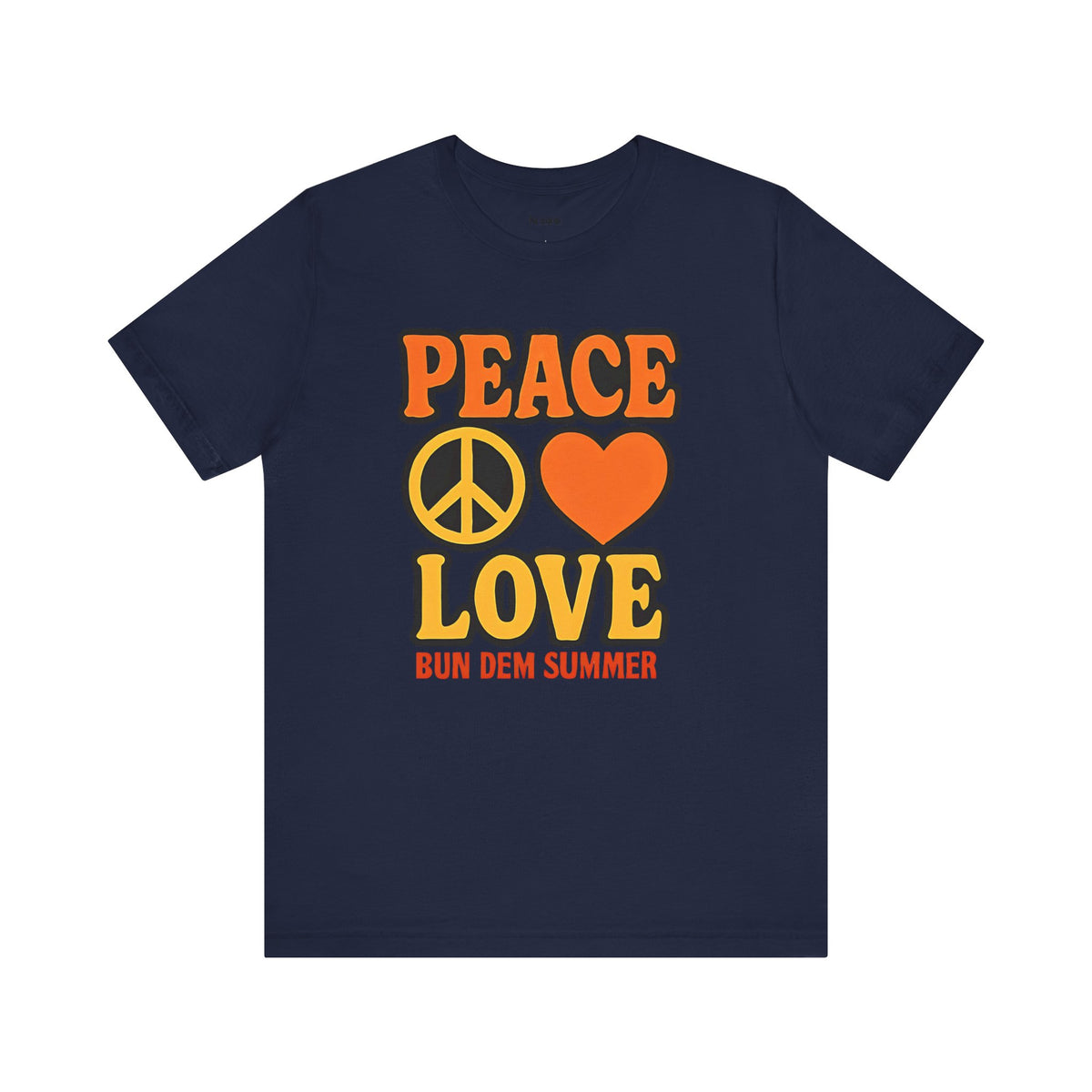 Peace & Love Summer Vibes Unisex Tee, Perfect for Festivals, Casual Outfits, Gifts, Music Events, and Spreading Positivity - NGOWE STORE