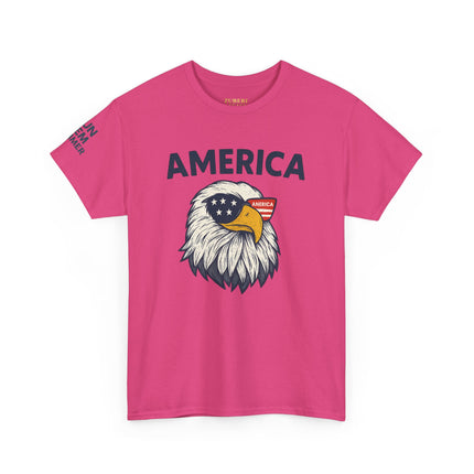 Patriotic Eagle Tee, Unisex Heavy Cotton Tee, USA Independence Day Shirt, American Apparel, 4th of July Top, Freedom Graphic Tee