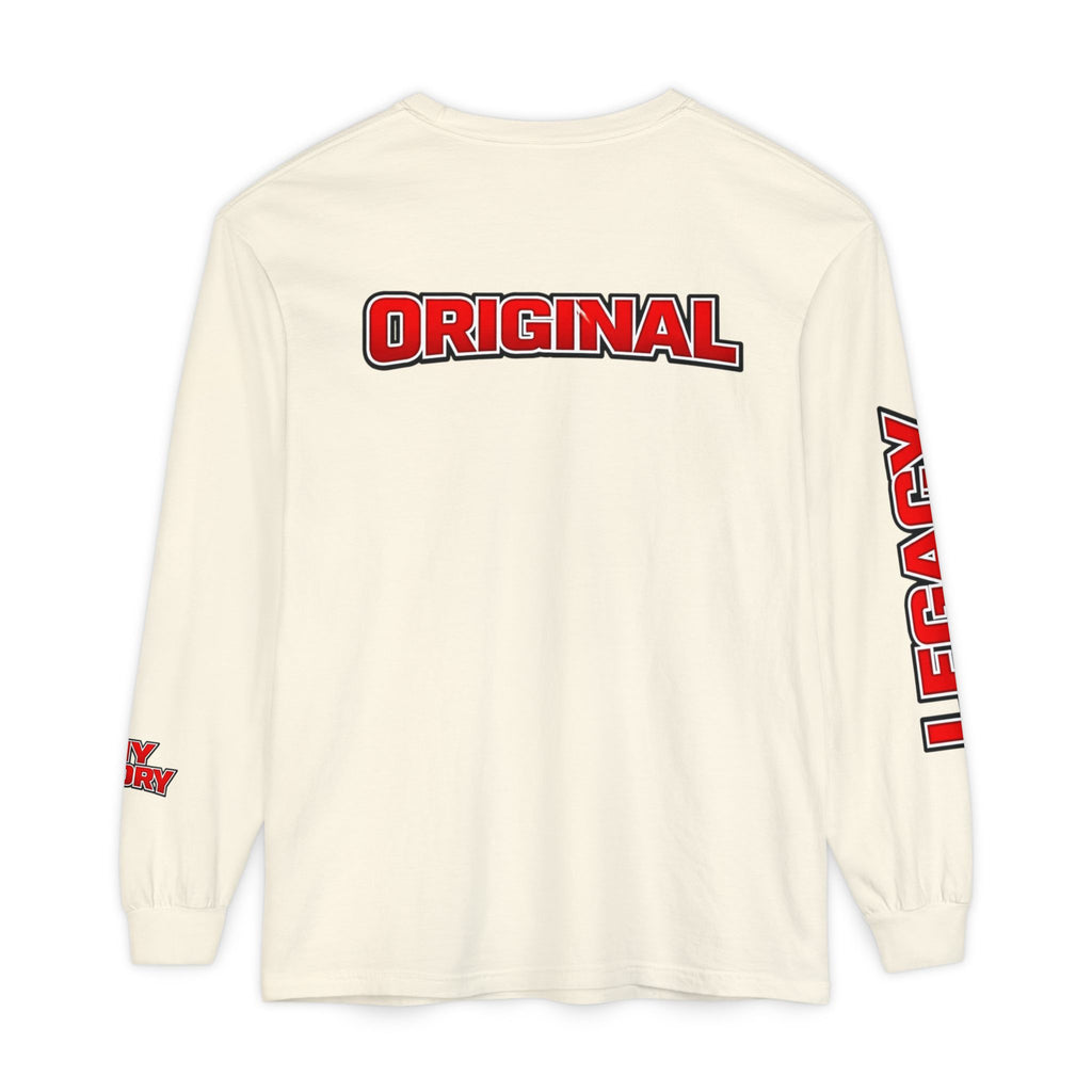 AdeAde “I Deh, You Deh?” — Original • My Story • Legacy Edition Unisex Garment-dyed Long Sleeve T-Shirt - NGOWE STORE