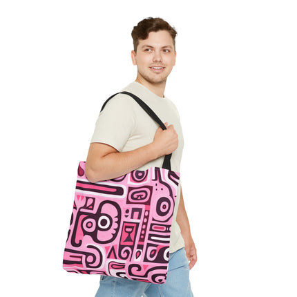 Pink African Print Tote Bag (AOP) - NGOWE STORE