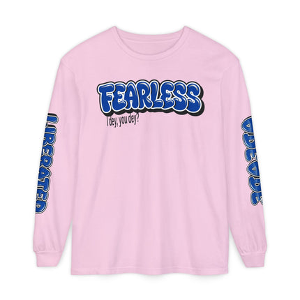 FEARLESS “AdeAde No Excuses” Long Sleeve T-Shirt | NGOWE Fearless Collection – Unisex Motivation Garment-dyed