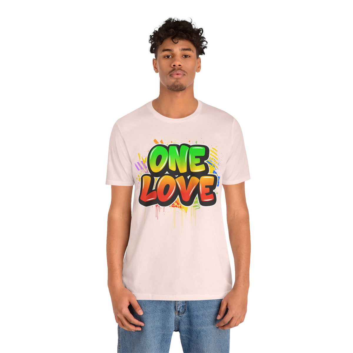 One Love Graffiti T-shirt - Unisex Jersey Short Sleeve Tee - NGOWE STORE