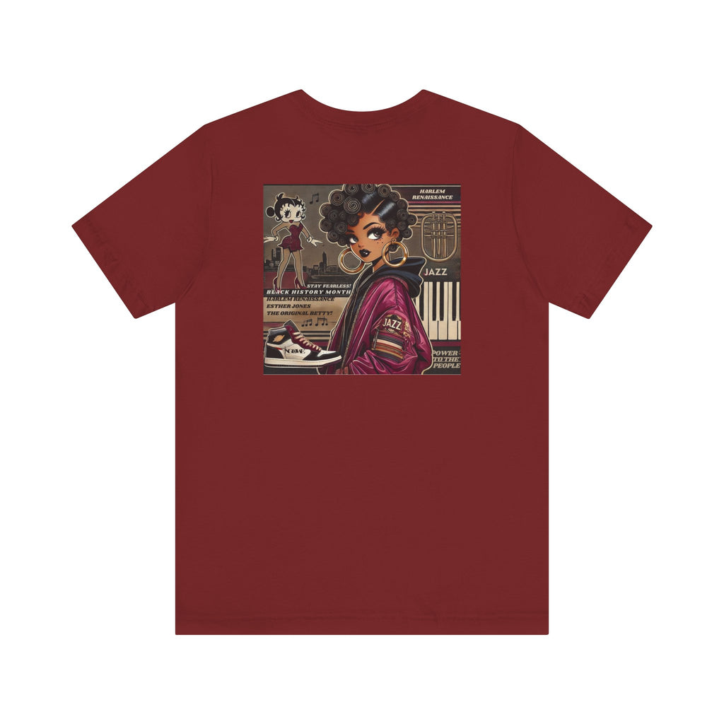Harlem Renaissance Fearless Betty Boop Unisex Jersey Short Sleeve Tee - NGOWE STORE
