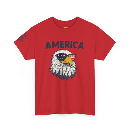 Patriotic Eagle Tee, Unisex Heavy Cotton Tee, USA Independence Day Shirt, American Apparel, 4th of July Top, Freedom Graphic Tee