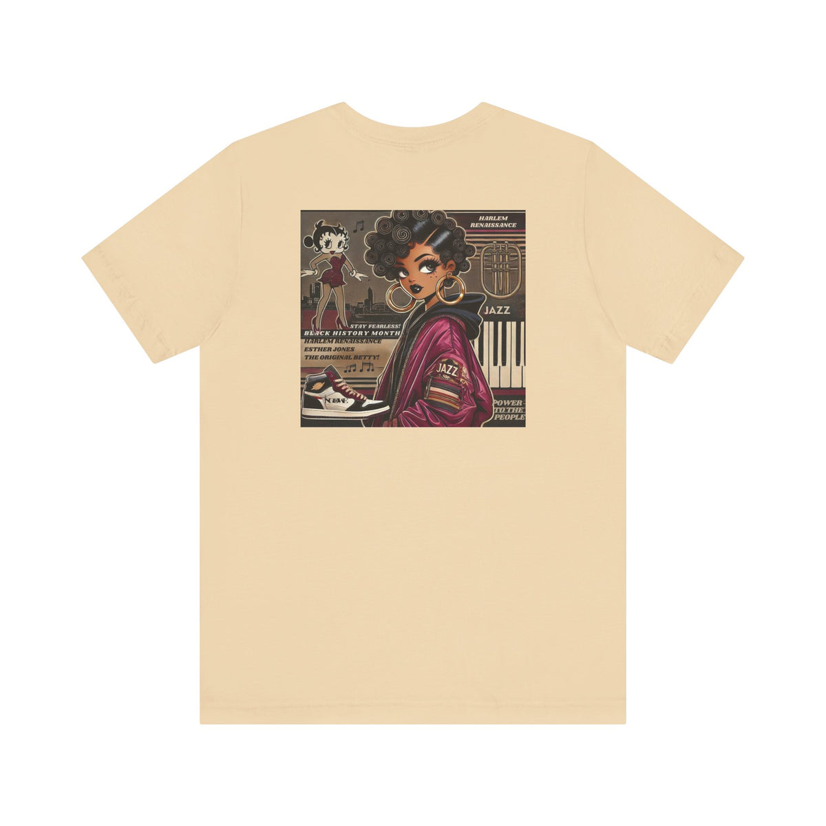 Harlem Renaissance Fearless Betty Boop Unisex Jersey Short Sleeve Tee - NGOWE STORE