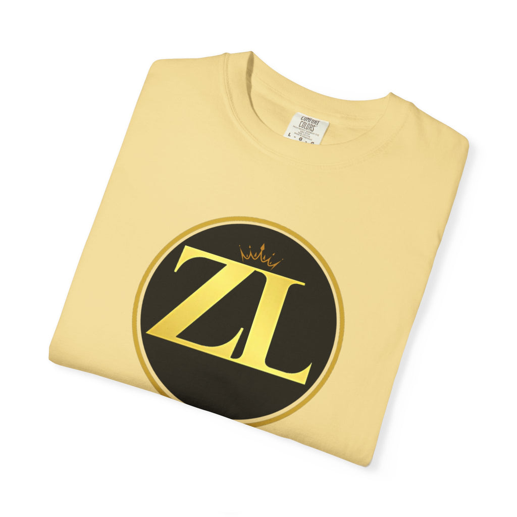Unisex Garment-Dyed T-Shirt with Retro ZL Logo, Casual Streetwear Tee, Gift for Music Lovers, Trendy Graphic Shirt, Perfect for [...] - NGOWE STORE