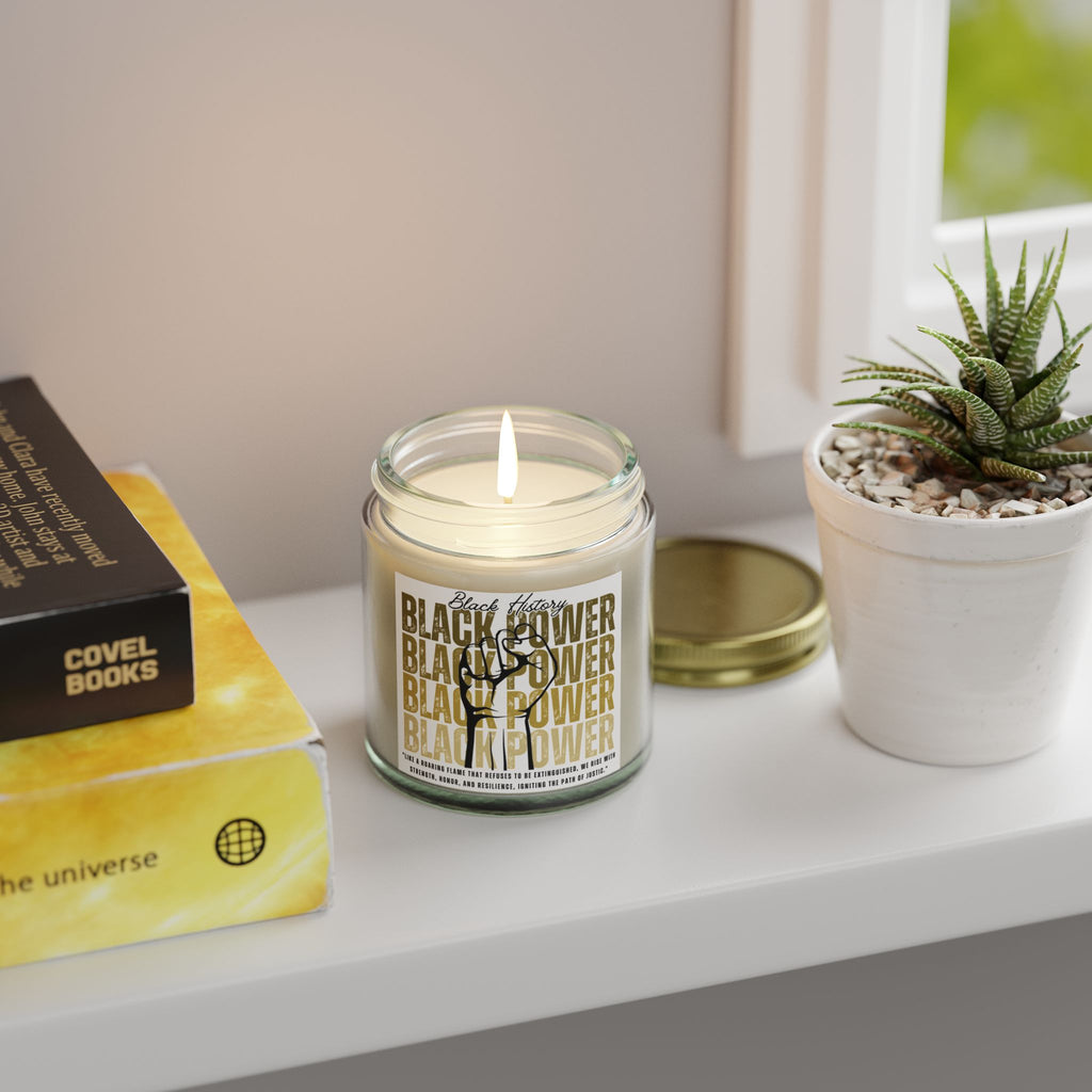 Black History Scented Candles, Coconut Apricot Wax (4oz, 9oz) - NGOWE STORE