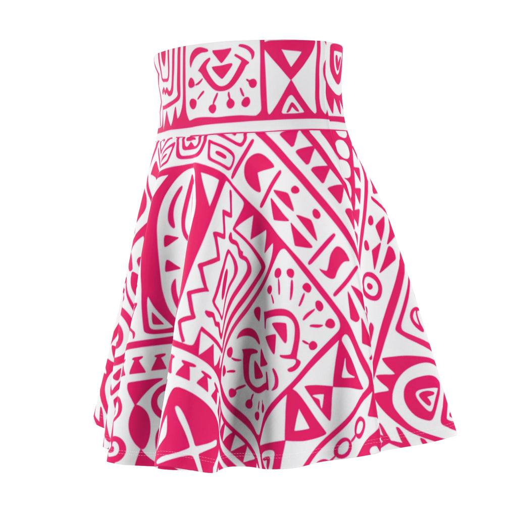 African Print Women's Skater Skirt (AOP) - NGOWE STORE