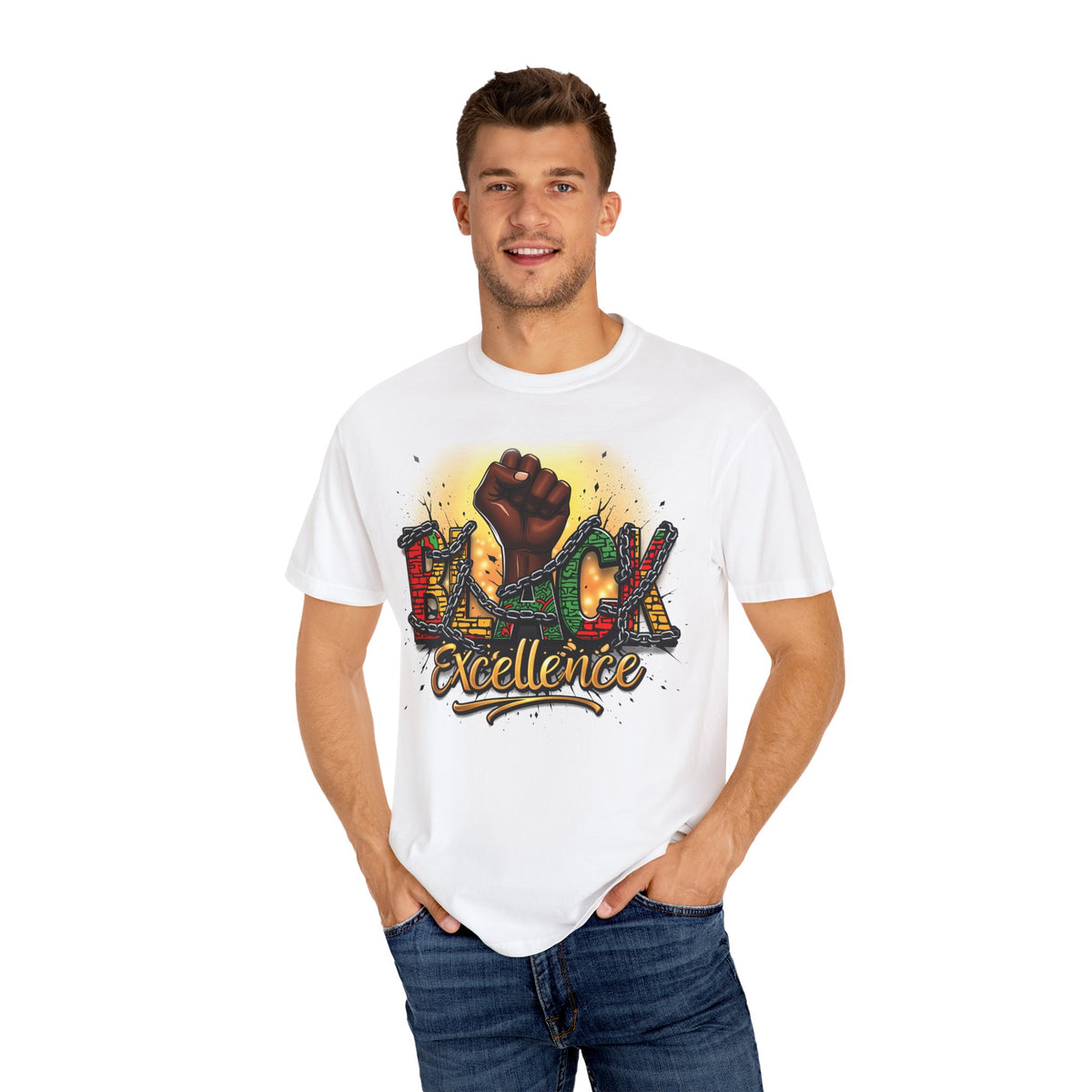 Black Excellence Unisex Garment-Dyed T-shirt - NGOWE STORE