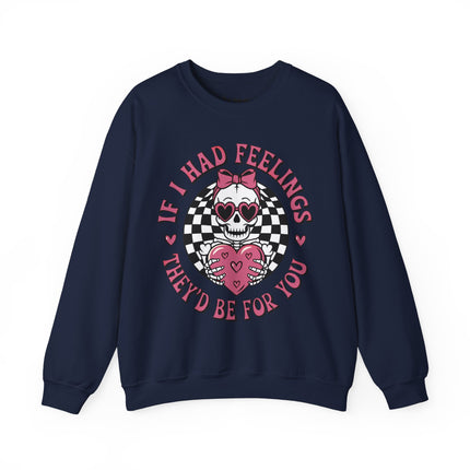 If I Had Feelings Skeleton Valentines Unisex Heavy Blend™ Crewneck Sweatshirt