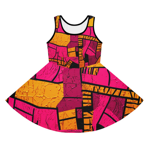 African Print Girls' Sleeveless Sundress - NGOWE STORE