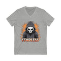 Skeleton But Still Fearless Unisex Jersey Short Sleeve V-Neck Tee - NGOWE STORE