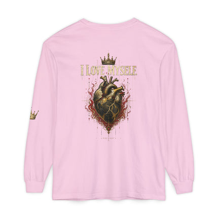 I Love Myself - Unisex Garment-dyed Long Sleeve T-Shirt - NGOWE STORE