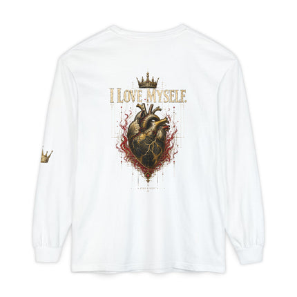 I Love Myself - Unisex Garment-dyed Long Sleeve T-Shirt