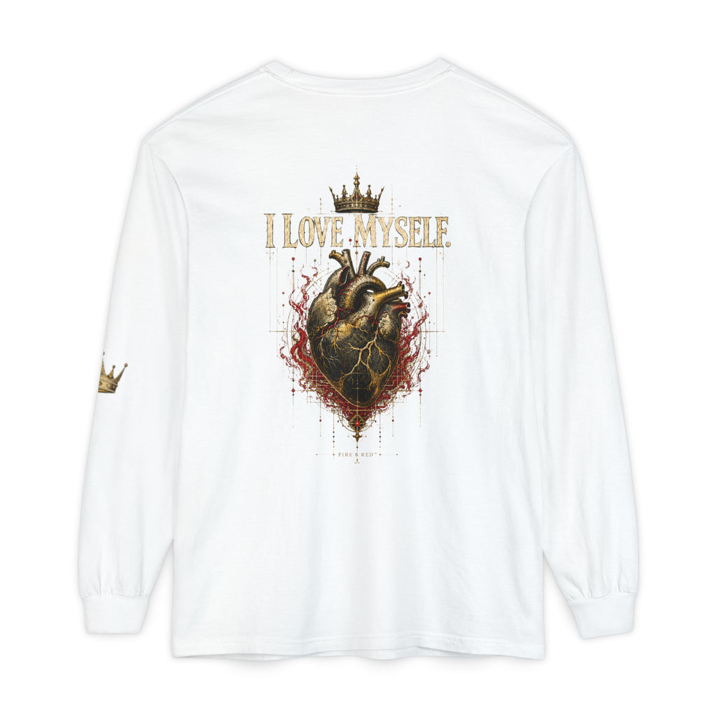I Love Myself - Unisex Garment-dyed Long Sleeve T-Shirt - NGOWE STORE