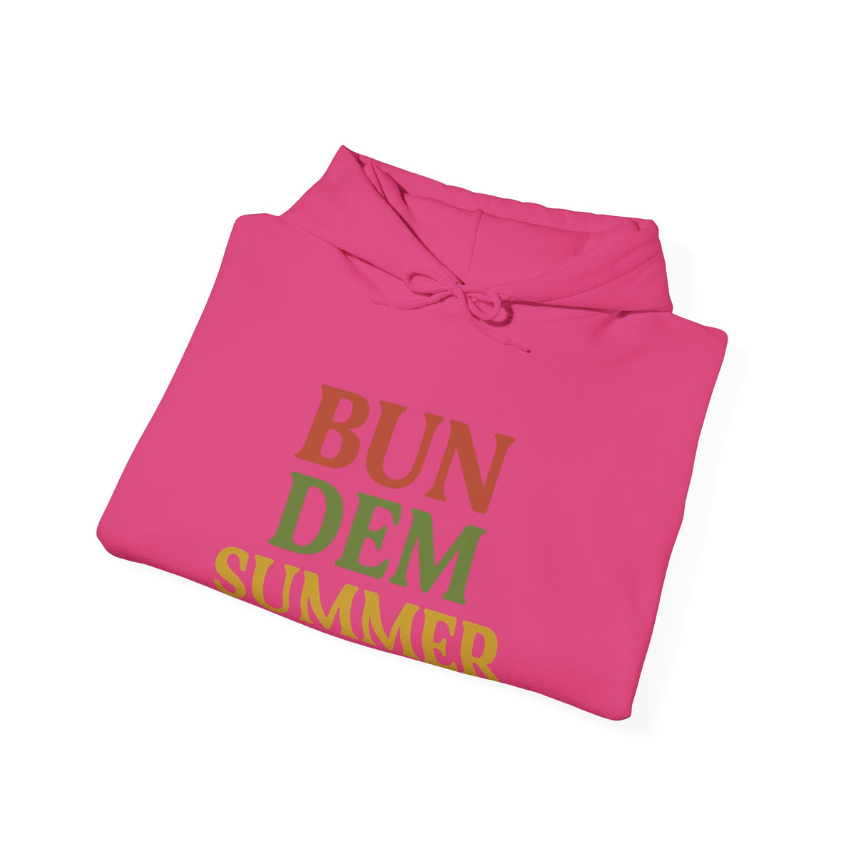Bun Dem Summer Vibes Hooded Sweatshirt - Empire Editon Cozy Unisex Hoodie, Love Not War Casual Summer Apparel, Gift for Festivals, Outdoor Gatherings, Relaxed Style Sweatshirt - NGOWE STORE